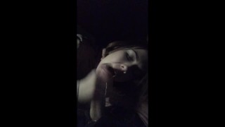 Masturbation with toys in a car, blowjob with cum in mouth, swallow