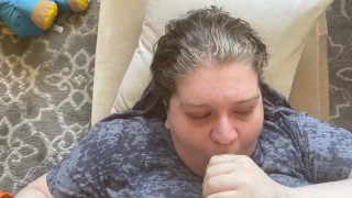 Huge Facial Cumshot on babysitter - big cock pump sucked