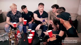 8 Amazing French Twinks Pornstars Fuck with Americans in wild Orgy Lik...
