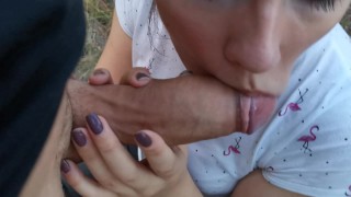 Young Girl Sucked In The Park With Cum In Mouth - Public