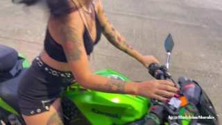 I learn to drive a motorcycle while my teacher controls my lush until ...