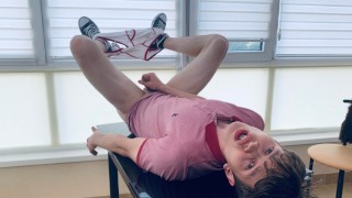 Daily Cum Shedule & Hot Boy Masturbate while Lying on the Table! / BIG...