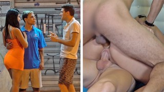 Young BRAZILIAN Couple Convinced A DOUBLE PENETRATION Threesome With A...