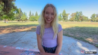 Real Teens - Blonde Teen Kallie Taylor Flashing And Sucking In Public ...